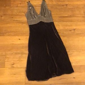 Catherine Malandrino dress, grey velvet, size 6